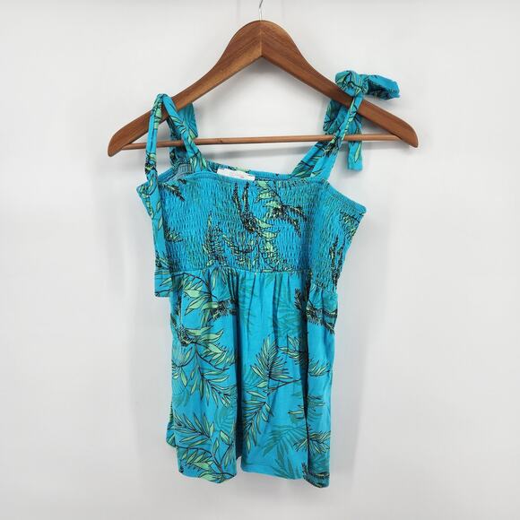 GB Fashion London Women's Size Medium Tie Shoulder Tank Teal New With Tags - Picture 1 of 4